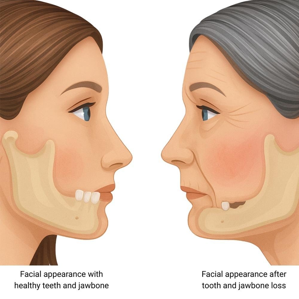 How Missing Teeth Change Shape of Your Face